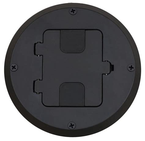 flush mount electrical floor box black|recessed electrical outlet floor box.